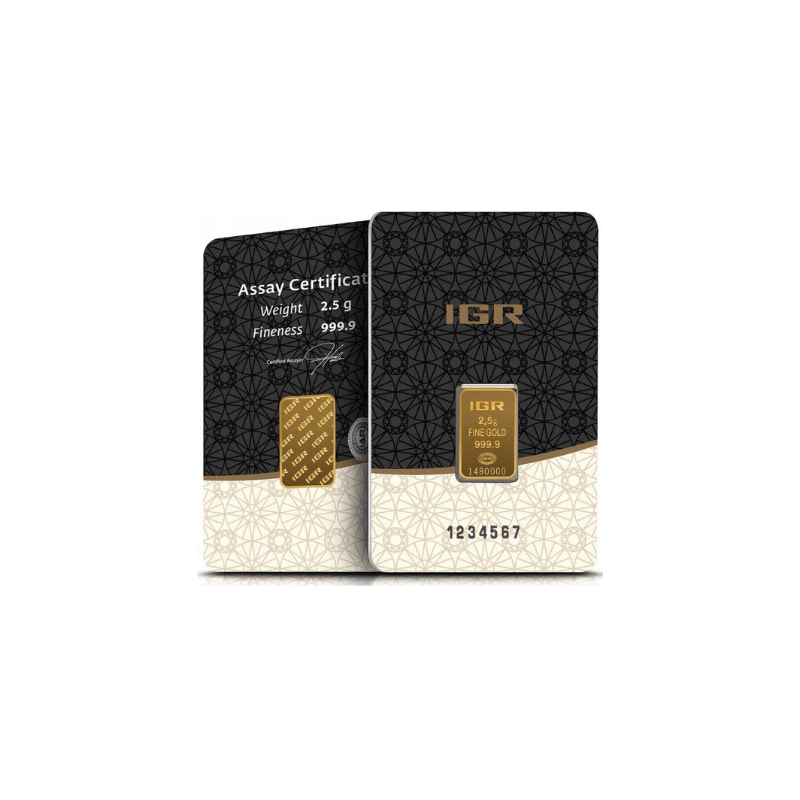 Sztabka Złota 2,5 grama IGR LBMA