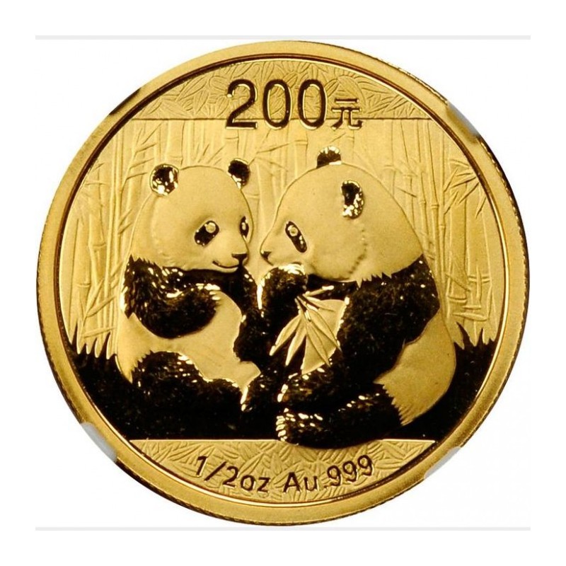 Złota moneta 1/2 uncji Chińska Panda 200 yuanów różne roczniki