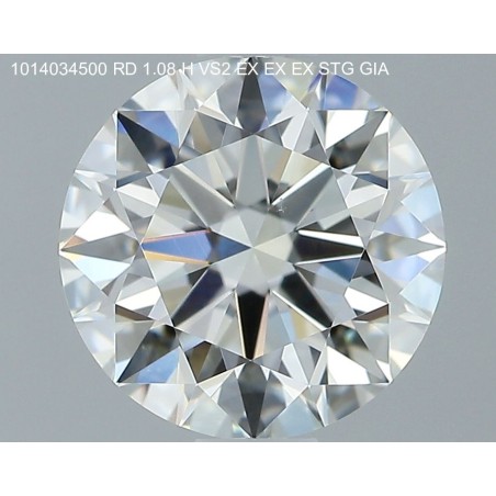 Diament szlif okrągły, 1.08ct, VS2, H, GIA 6495731111