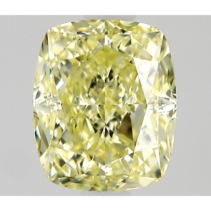 Diament o barwie fantazyjnej szlif poduszkowy modyfikowany, 0.51ct, VS2, Fancy Light Yellow, GIA 2538065686