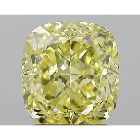 Diament o barwie fantazyjnej szlif poduszkowy modyfikowany, 1.61ct, VVS2, Fancy Intense Yellow, GIA 5231102975