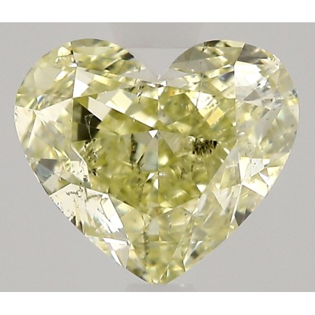 Diament o barwie fantazyjnej serce, 0.89ct, SI2, Fancy Light Yellow, GIA 2536167298