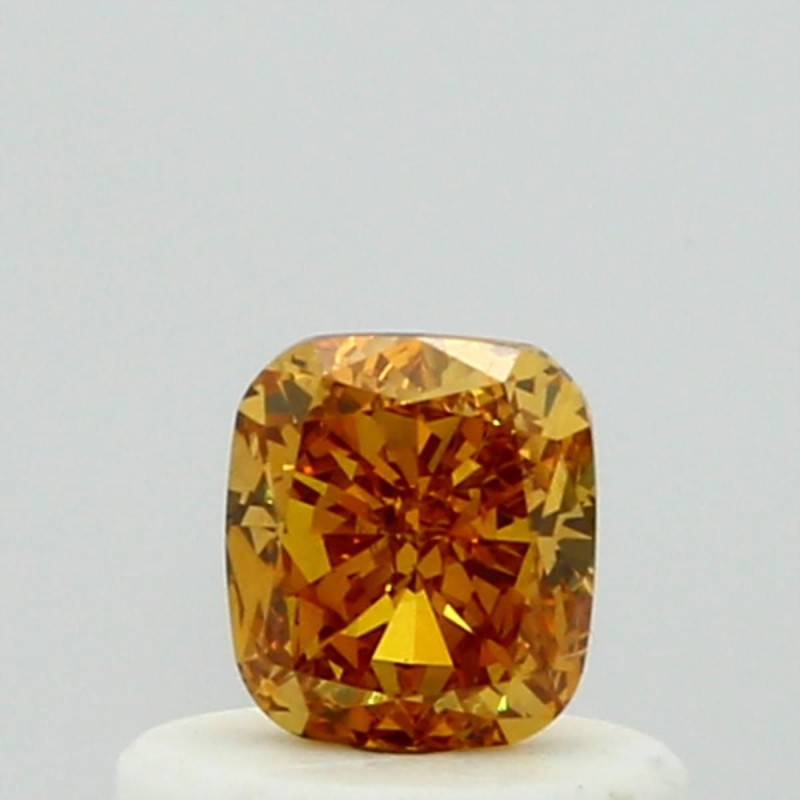 Diament o barwie fantazyjnej szlif poduszkowy brylantowy, 0.4ct, VS1, Fancy Deep Yellow Orange, GIA 1172779244 Diament o barwie fantazyjnej szlif poduszkowy brylantowy, 0.4ct, VS1, Fancy Deep Yellow Orange, GIA 1172779244