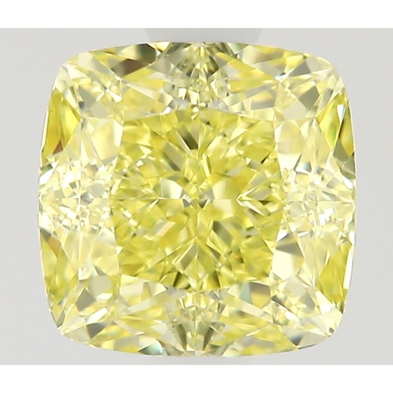 Diament o barwie fantazyjnej szlif poduszkowy modyfikowany, 0.9ct, VVS2, Fancy Intense Yellow, GIA 2506668977 Diament o barwie fantazyjnej szlif poduszkowy modyfikowany, 0.9ct, VVS2, Fancy Intense Yellow, GIA 2506668977