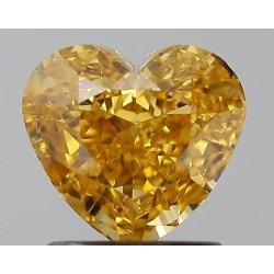 Diament o barwie fantazyjnej serce, 1.35ct, VS1, Fancy Vivid Orange Yellow, GIA 1226824137