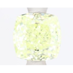 Diament o barwie fantazyjnej szlif poduszkowy brylantowy, 1ct, SI1, Fancy Yellow Green, GIA 6491060119