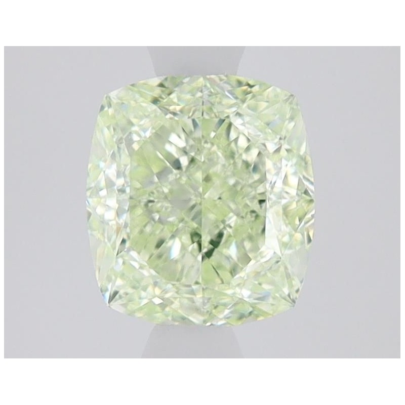 Diament o barwie fantazyjnej szlif poduszkowy brylantowy, 1.39ct, VS1, Fancy Light Yellowish Green, GIA 2496912003