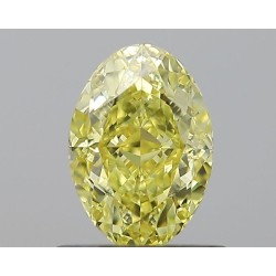 Diament o barwie fantazyjnej szlif owalny, 0.84ct, VS1, Fancy Yellow, GIA 2235235002