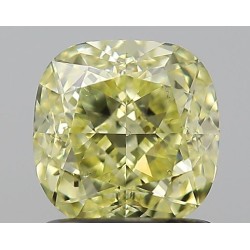 Diament o barwie fantazyjnej szlif poduszkowy modyfikowany, 1.34ct, SI1, Fancy Yellow, GIA 1236027890