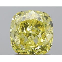 Diament o barwie fantazyjnej szlif poduszkowy modyfikowany, 1.31ct, VVS1, Fancy Yellow, GIA 6227916991