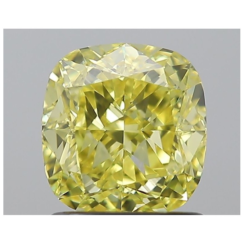 Diament o barwie fantazyjnej szlif poduszkowy modyfikowany, 1.31ct, VVS1, Fancy Yellow, GIA 6227916991
