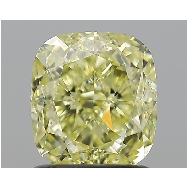 Diament o barwie fantazyjnej szlif poduszkowy modyfikowany, 1.35ct, VS1, Fancy Yellow, GIA 6234067937