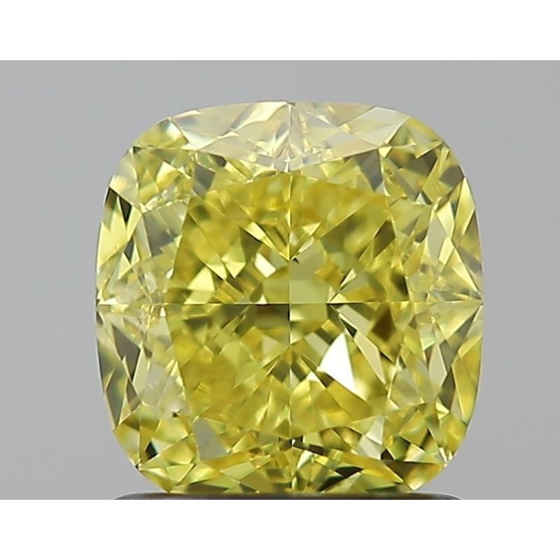 Diament o barwie fantazyjnej szlif poduszkowy modyfikowany, 1.4ct, VVS2, Fancy Yellow, GIA 2221980481