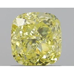 Diament o barwie fantazyjnej szlif poduszkowy modyfikowany, 1.05ct, VS1, Fancy Yellow, GIA 6237017452