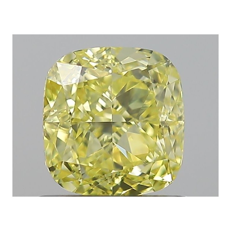 Diament o barwie fantazyjnej szlif poduszkowy modyfikowany, 1.05ct, VS1, Fancy Yellow, GIA 6237017452