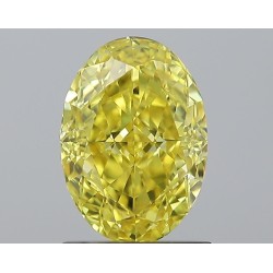 Diament o barwie fantazyjnej szlif owalny, 1.29ct, VVS2, Fancy Vivid Yellow, GIA 5221980395