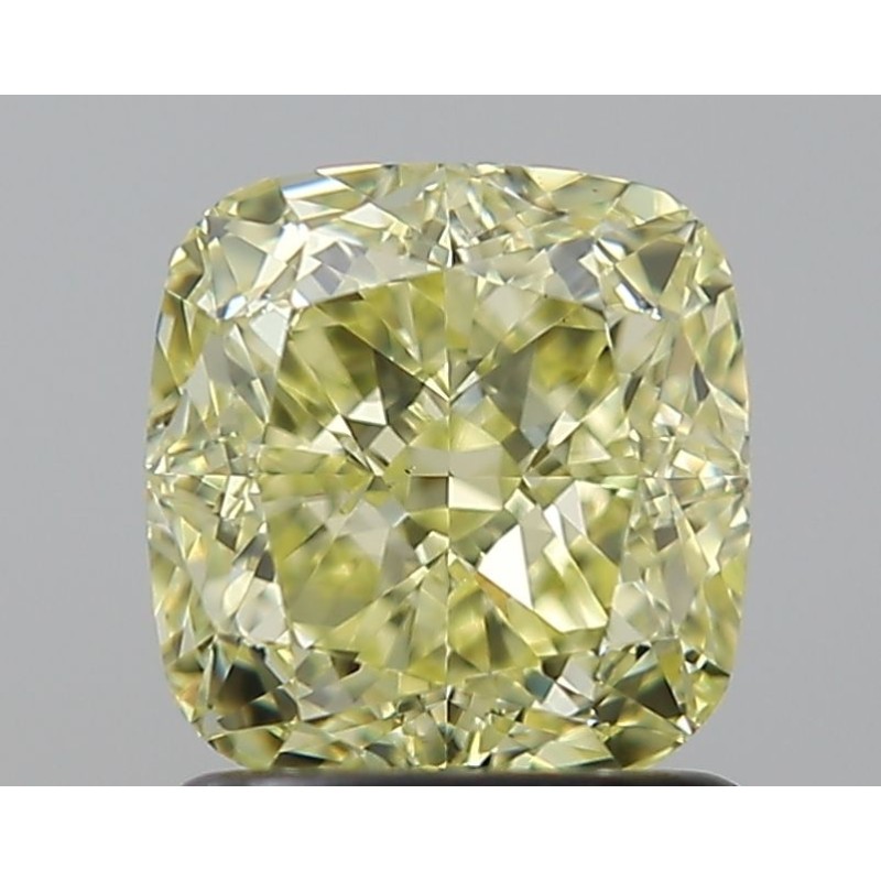 Diament o barwie fantazyjnej szlif poduszkowy modyfikowany, 1.41ct, VS1, Fancy Yellow, GIA 1236068059