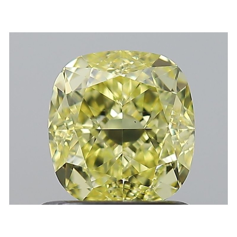Diament o barwie fantazyjnej szlif poduszkowy modyfikowany, 1.02ct, VS2, Fancy Intense Yellow, GIA 6234222634