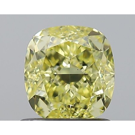 Diament o barwie fantazyjnej szlif poduszkowy modyfikowany, 1.02ct, VS2, Fancy Intense Yellow, GIA 6234222634