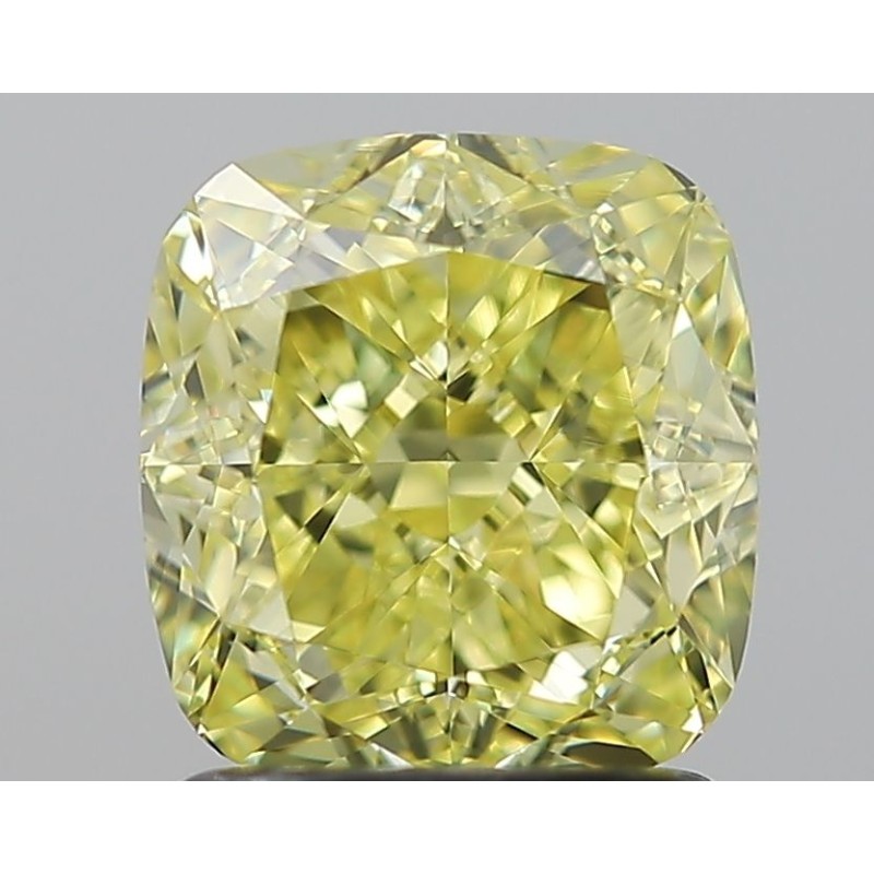 Diament o barwie fantazyjnej szlif poduszkowy modyfikowany, 1.75ct, VS1, Fancy Yellow, GIA 6237027975
