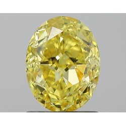 Diament o barwie fantazyjnej szlif owalny, 1.5ct, VS2, Fancy Vivid Yellow, GIA 2225980037