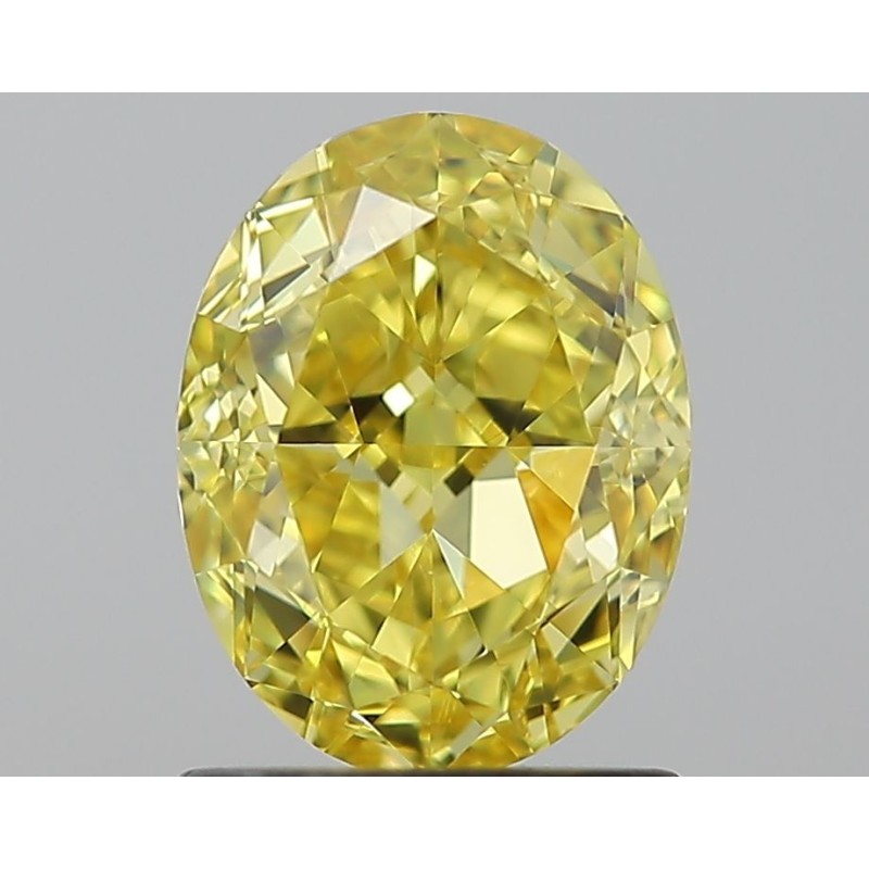 Diament o barwie fantazyjnej szlif owalny, 1.5ct, VS2, Fancy Vivid Yellow, GIA 2225980037