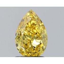 Diament o barwie fantazyjnej szlif gruszkowy, 1.5ct, VS2, Fancy Vivid Yellow, GIA 1226980314