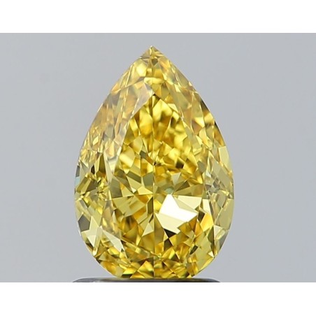 Diament o barwie fantazyjnej szlif gruszkowy, 1.5ct, VS2, Fancy Vivid Yellow, GIA 1226980314