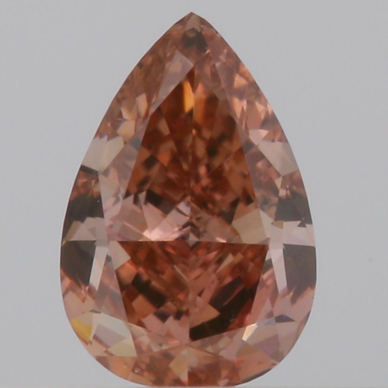 Diament o barwie fantazyjnej szlif gruszkowy, 0.31ct, VS2, Fancy Deep Brown Pink, GIA 6177808154