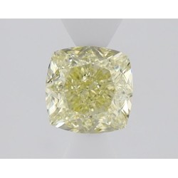 Diament o barwie fantazyjnej szlif poduszkowy brylantowy, 0.68ct, VS1, Fancy Light Yellow, GIA 1509599872