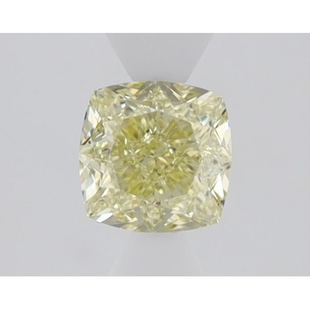 Diament o barwie fantazyjnej szlif poduszkowy brylantowy, 0.68ct, VS1, Fancy Light Yellow, GIA 1509599872