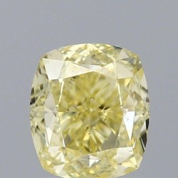 Diament o barwie fantazyjnej szlif poduszkowy brylantowy, 0.5ct, SI1, Fancy Yellow, GIA 2215414245