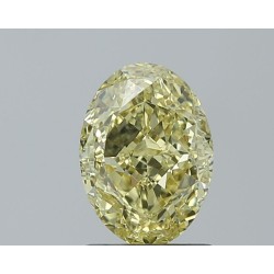 Diament o barwie fantazyjnej szlif owalny, 1.51ct, VS1, Fancy Intense Yellow, GIA 1232484133