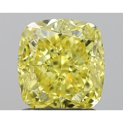Diament o barwie fantazyjnej szlif poduszkowy modyfikowany, 1.53ct, VVS1, Fancy Vivid Yellow, GIA 6234088586