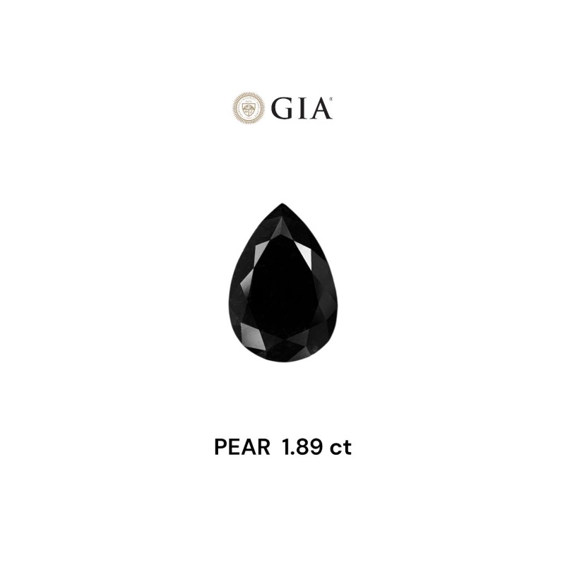 Diament o barwie fantazyjnej szlif gruszkowy, 1.89ct, VVS2, Fancy Black, GIA 5506388217 Diament o barwie fantazyjnej szlif gruszkowy, 1.89ct, VVS2, Fancy Black, GIA 5506388217