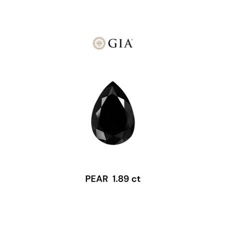Diament o barwie fantazyjnej szlif gruszkowy, 1.89ct, VVS2, Fancy Black, GIA 5506388217