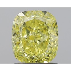 Diament o barwie fantazyjnej szlif poduszkowy modyfikowany, 1.29ct, VVS1, Fancy Intense Yellow, GIA 2231024669