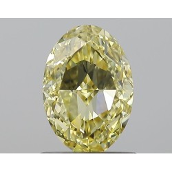 Diament o barwie fantazyjnej szlif owalny, 1.17ct, VVS2, Fancy Yellow, GIA 2235068090