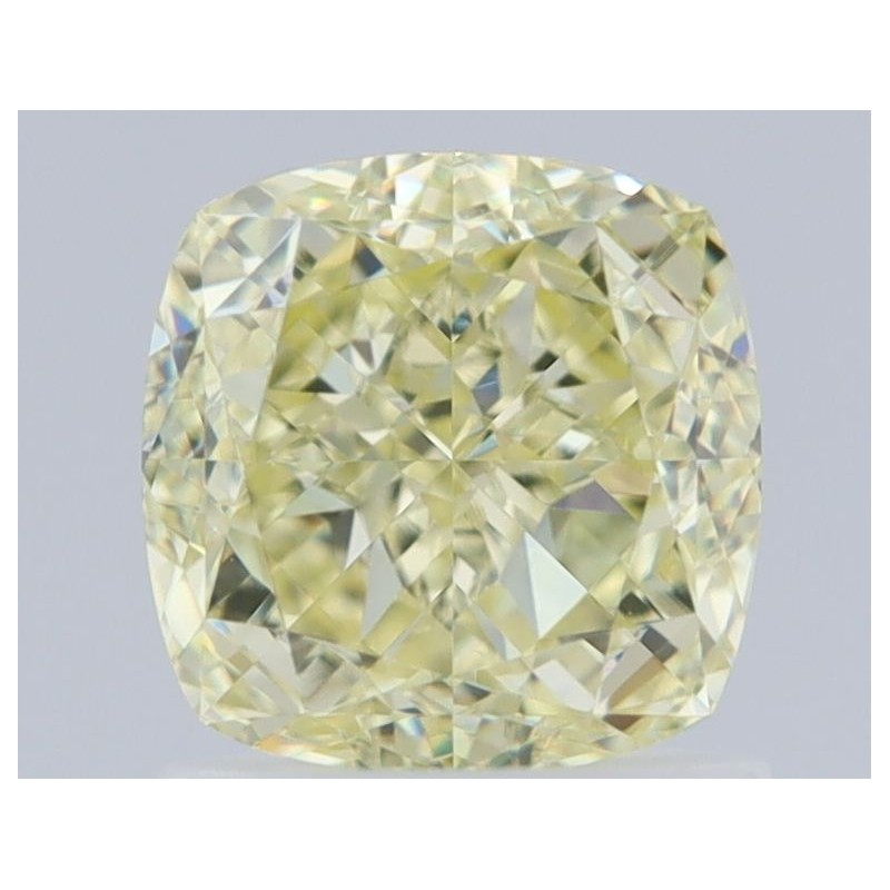 Diament o barwie fantazyjnej szlif poduszkowy modyfikowany, 1.52ct, VS1, Fancy Light  Yellow, GIA 5463313237