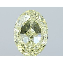 Diament o barwie fantazyjnej szlif owalny, 1.5ct, VS1, Fancy Light Yellow, GIA 1529212519