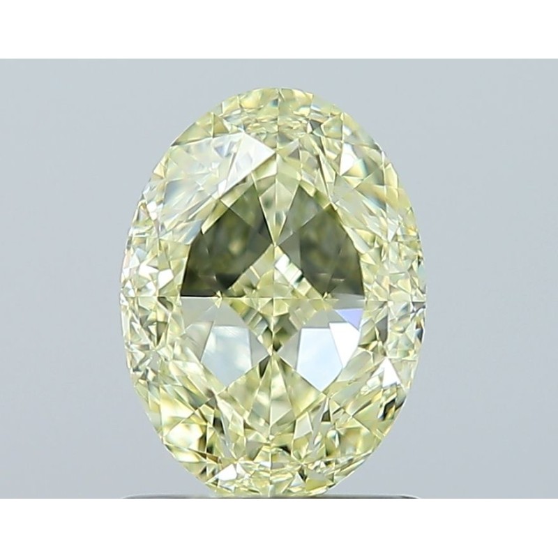 Diament o barwie fantazyjnej szlif owalny, 1.5ct, VS1, Fancy Light Yellow, GIA 1529212519