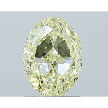 Diament o barwie fantazyjnej szlif owalny, 1.5ct, VS1, Fancy Light Yellow, GIA 1529212519