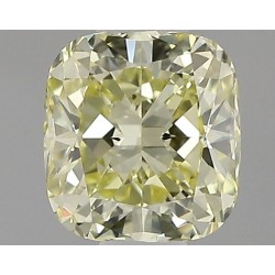 Diament o barwie fantazyjnej szlif poduszkowy brylantowy, 0.42ct, VS1, Fancy Yellow, GIA 2121168559