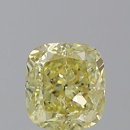 Diament o barwie fantazyjnej szlif poduszkowy modyfikowany, 1.02ct, VS1, Fancy Yellow, GIA 2235719833