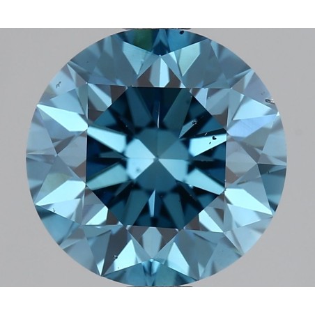 Diament o barwie fantazyjnej szlif okrągły, 1.66ct, VS2, Fancy Deep Blue, IGI 719541398
