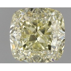 Diament o barwie fantazyjnej szlif poduszkowy brylantowy, 0.9ct, VS2, Fancy Light Yellow, GIA 2185178336