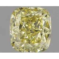 Diament o barwie fantazyjnej szlif poduszkowy brylantowy, 0.5ct, SI2, Fancy Intense Yellow, GIA 2185356459