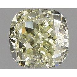 Diament o barwie fantazyjnej szlif poduszkowy brylantowy, 0.5ct, VVS1, Fancy Light Yellow, GIA 2186683060