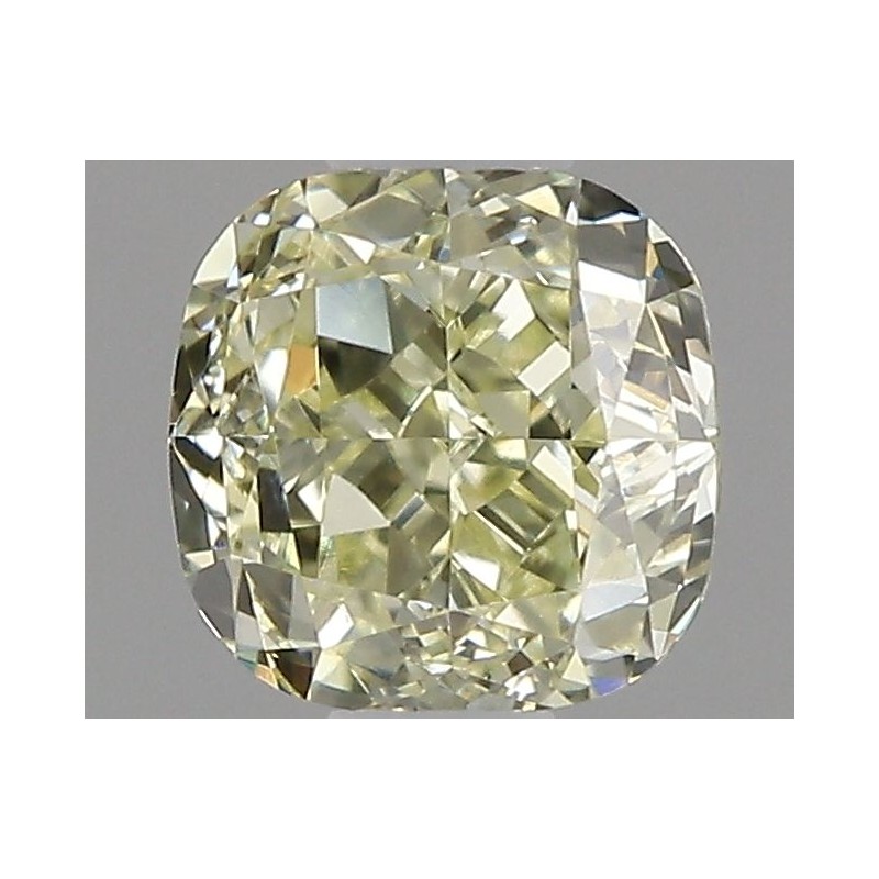 Diament o barwie fantazyjnej szlif poduszkowy brylantowy, 0.5ct, VVS1, Fancy Light Yellow, GIA 2186683060