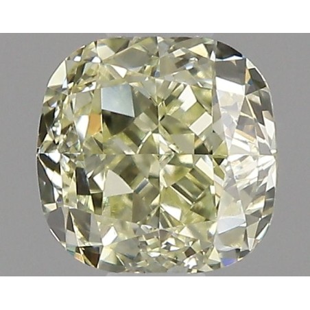 Diament o barwie fantazyjnej szlif poduszkowy brylantowy, 0.5ct, VVS1, Fancy Light Yellow, GIA 2186683060